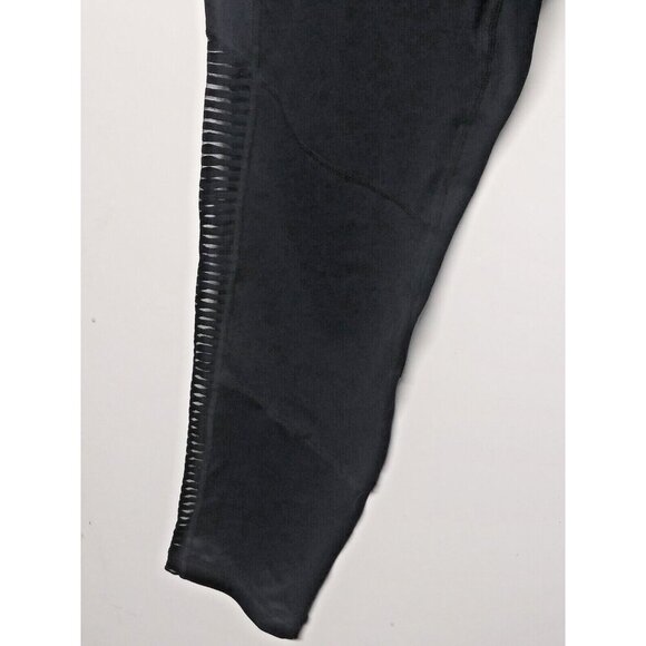 womens Leggings XXL stretch knit black two-tone Free 2 B By free Country mesh - Picture 9 of 10